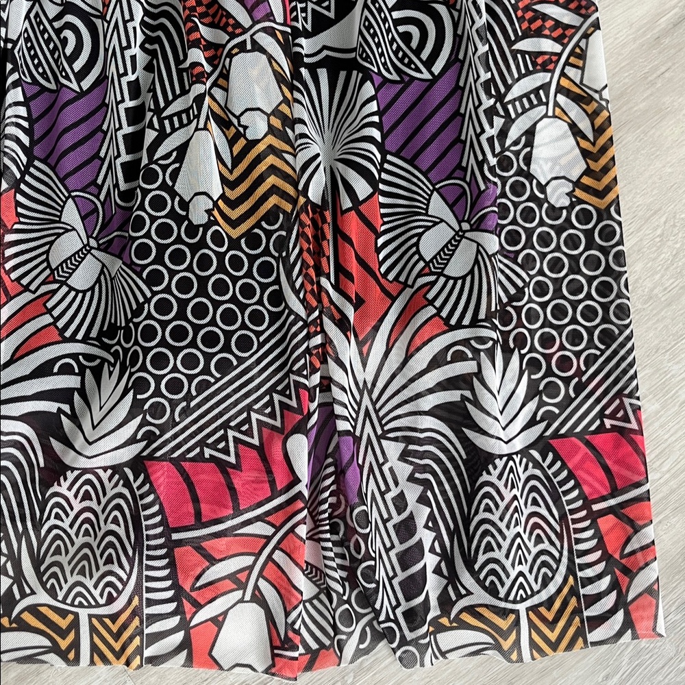 FARM Rio x Anthropologie Tropical Abstract Maxi Skirt Beach Vacation Womens Med - Picture 3 of 13